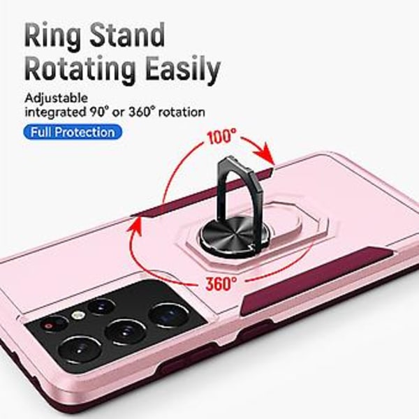 PC + TPU Hållare Skal för Samsung Galaxy S21 Ultra 5G