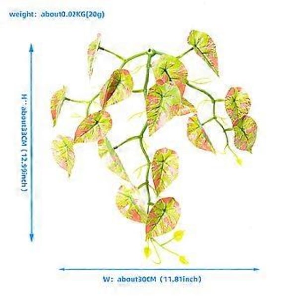 Livaktig Fiske Blad Seng Betta Fisk Gyte Seng Akvarium Dekorasjoner Simulering Blad Hengekøye Hvile Seng for Terrarier
