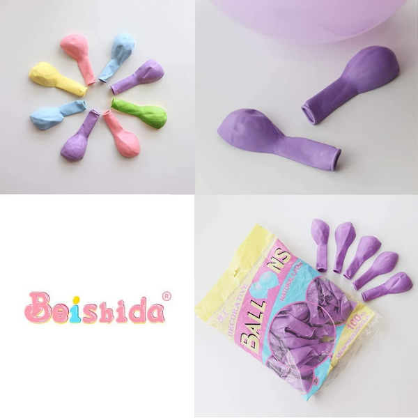 100 stk. lilla latex balloner pastel balloner 10 tommer Macaron balloner