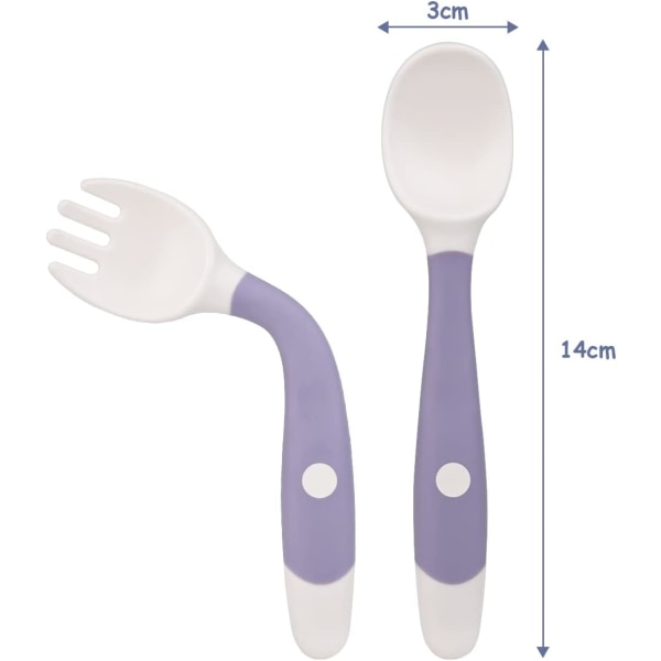 Silicone Baby Spoons, 4pcs Soft Baby Spoon Training Spoon with B