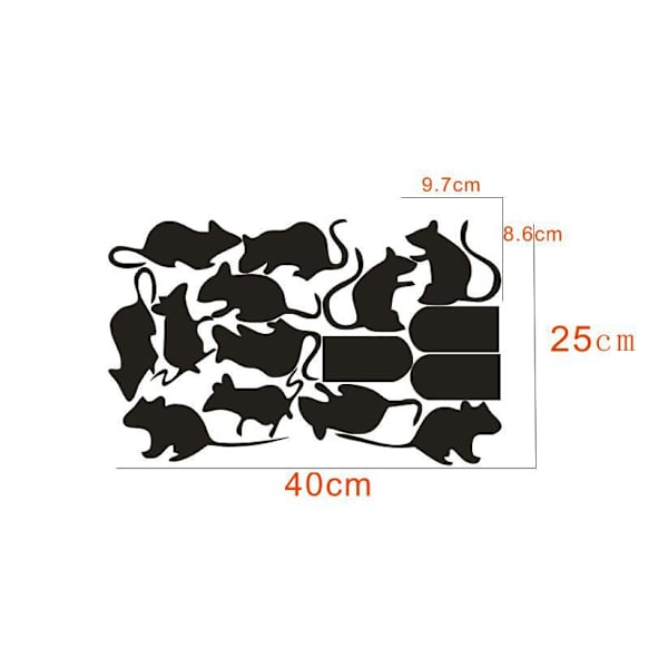 2-pack Cartoon Mus-Trappstege Dekal Trappmural Dekaler DIY Kakel