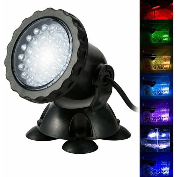 Akvarium Floodlight med Base IP68 3.5W 12V Spot Lampe Multifarvet