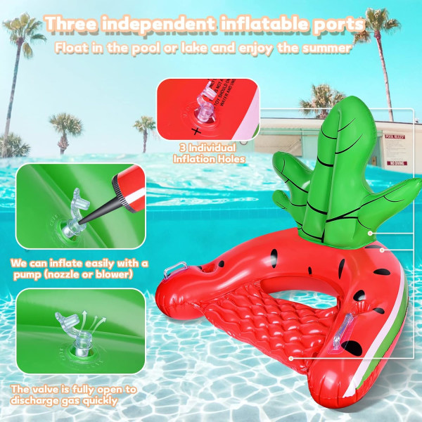 Uppblåsbara poolflottörer, uppblåsbar poolflottörstol, flytande skinka