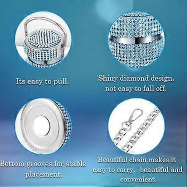Diamant Vandflaske Bling Rhinestone Rustfrit Stål Termoflaske AB