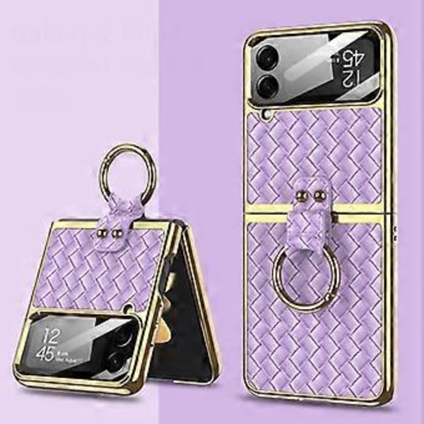 Kudottu Tekstuuri Kotelo Samsung Galaxy Z Flip4:lle (Sininen) Purple