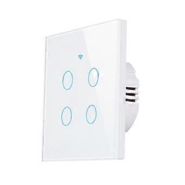 2/3/4-vägs Smart Strömbrytare Tuya Touch App-kontroll INGEN Noll-ledare Krävs white 1Gang