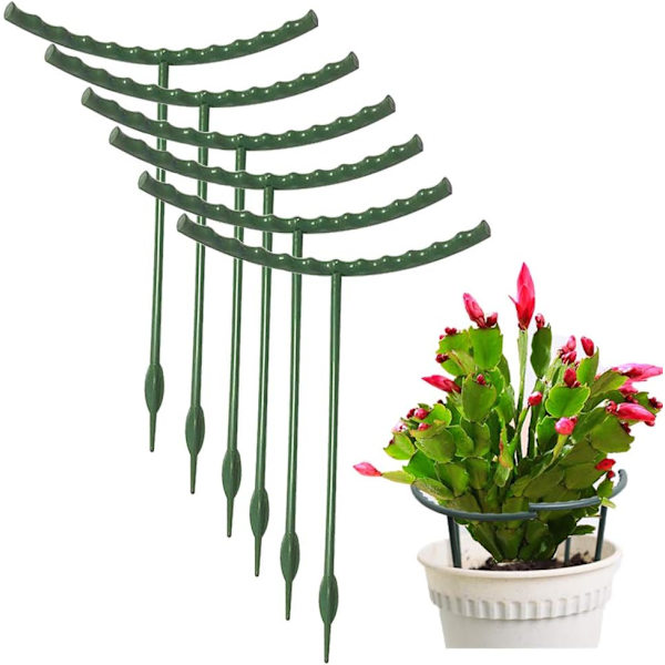 6 stk planteholder plantebunke, (14,5 x 24,9 cm) metall halvsirkelformet