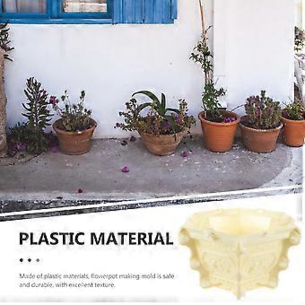 Plantekasseform Blomsterpotte Lagingsform DIY Håndverksform Gjenbrukbar Blomsterpotteform Bonsai Potteform