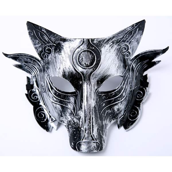 2 stk. Ulvehoved Maske - Maskeulv til Halloween Cosplay