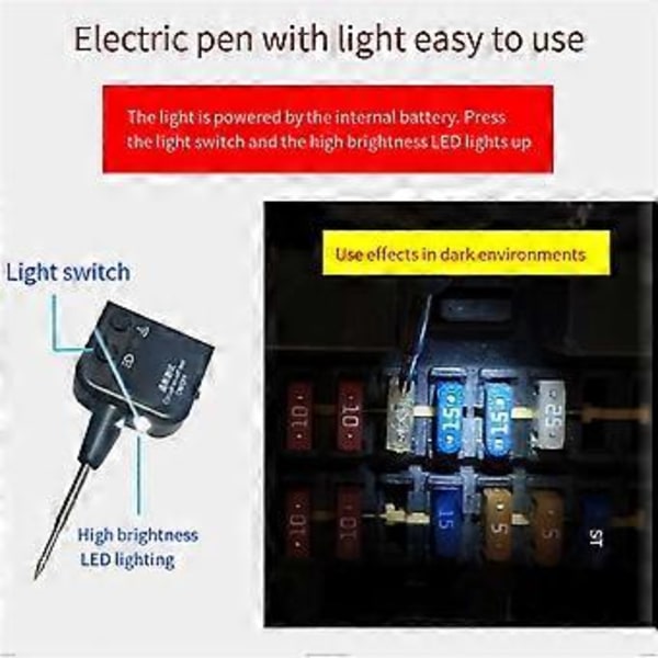 Opgraderet Auto Kredsløbstester DC 0-36V Køretøjsimpulssensor Signal LED Lys Test Pen Probe Bil Pow