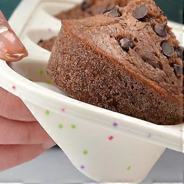 Mini Muffinsform, Metallforsterket Ramme Mini Cupcake Former 24 Kopper Nonstick Mini Muffin Silikonformer med Håndtak for Baking av Mini Muffins, Mini Cupcakes