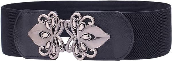 Dame Vintage Bred Elastisk Stretch Midjebelte Retro Cinch Belte