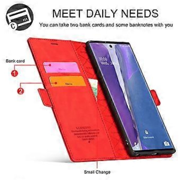 Samsung Galaxy Note20 Ultra -nahkakotelo Red