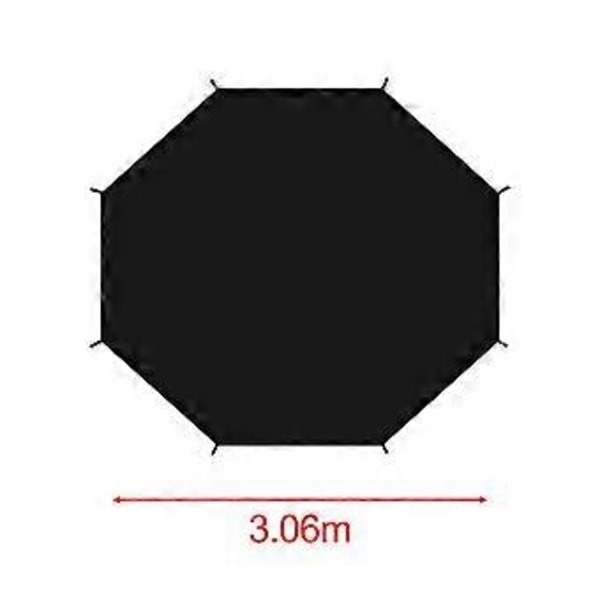 Trampolinskydd Solskydd Trampolin Rivsäkert för 8 Stolpar Rund Trampolin Svart Tak Trampolin Markis (10ft) 10ft