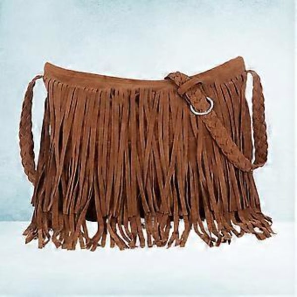 1 st Tofs Axelväska Läder Tote Tofs Handväska Crossbody Väska Dam Frans Tofs Väska