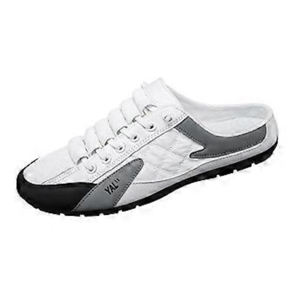 Herr Slip-on Mule Sneakers Herr Clipper Halkfria Tofflor Låg Topp Casual Sportskor Loafers Rygglösa Sneakers för Byxor Vår Sommar Arbete(39) 39