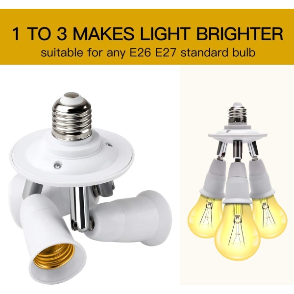 3 in 1 E26-lampunkannan jakosovitinadapteri vakiomallisille LED-lampuille