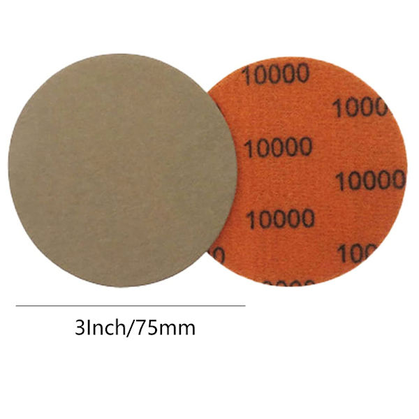 69 stk 3 tommers sandpapir korn 60-10000 slipesett, 7,5 * 7,5 cm