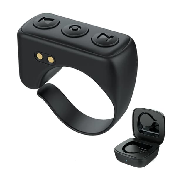 Svart, Bluetooth fjärrkontroll pager lämplig för iPhone, Androi