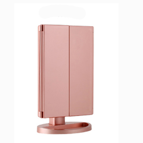 Lighted Makeup Mirror, 1x/2x/3x forstørrelse med 36 LED berøringsskjerm og USB-lading, 180 graders justerbart stativ for kosmetisk sminkebordsspeil (rosa)