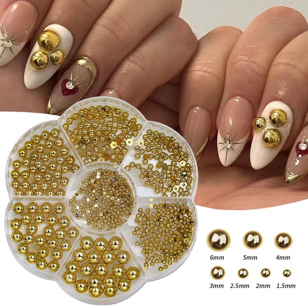 Nagelkonst Pärla DIY Resin - Guld