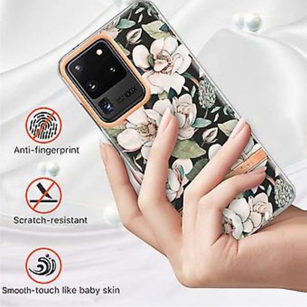 Blommor Växter TPU Skal För Samsung Galaxy S20 Ultra Green