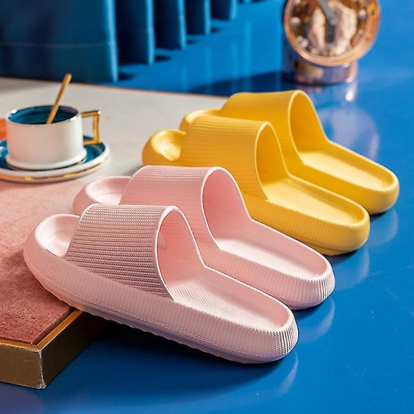 Ultramjuka tofflor för kvinnor Eva öppna tofflor Slip-on sandaler Halkfria duschskor för hus inomhus.36 37.Grön