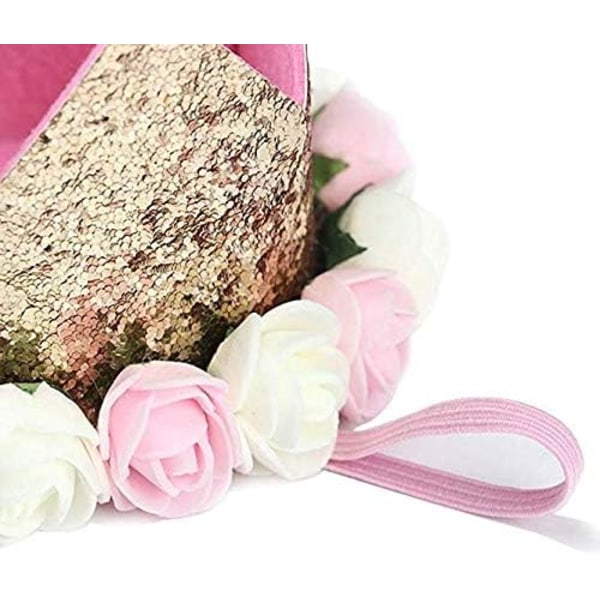 1 stk Gul Baby Krone, 1 År Fødselsdag, Prinsesse Krone