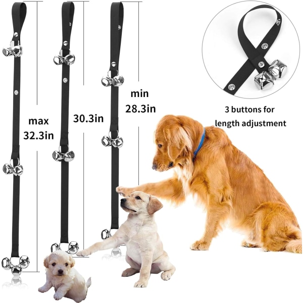 Uppgraderad valp klocka hund dörrklocka för dörrknopp/potträning/utomhus