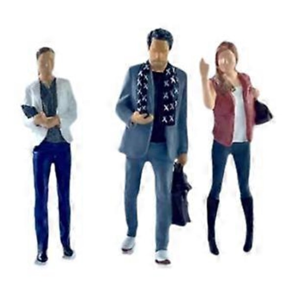 3x Hartsi 1/64 Ihmishahmot Dioraamahahmot Hiekkalaatikko Koriste Miniatyyri Dioraamahahmot Nukkekodin Valokuvarekvisiitta Koriste (Harmaa ja Pinkki Valkoinen) Gray and Pink White