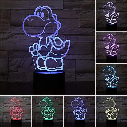 Mario nattlys 3D sengelampe, tegneseriefigur Super