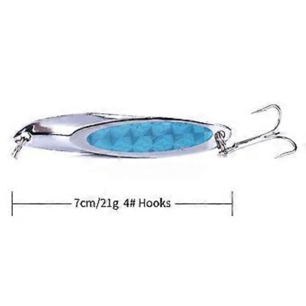 Havsfiske Spinnarset, Metallbete för havsfiske, Metallpaljettspinnare för abborre makrill öring blåfisk lax, Bärkapacitet 8 kg (5 st)