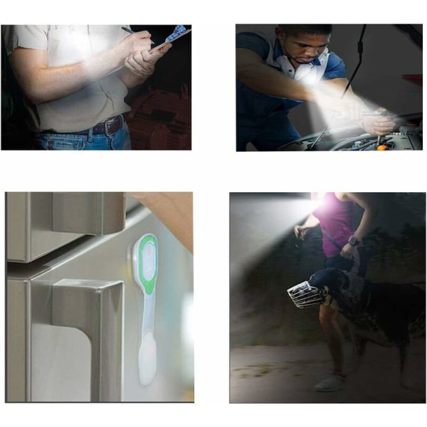 Multifunktionel LED Magnetklipslampe med Blinkende Lys til Natten