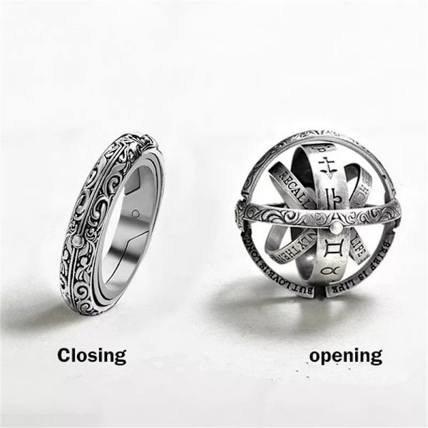 Snurrande ring stressavlastande leksak silverguld 2 st snurrande ring
