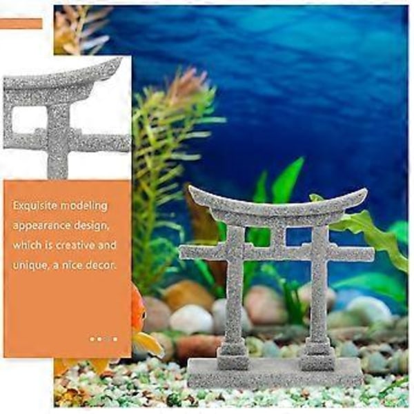 2 stk. Torii-porte til have Simulerings Ornament Akvarielandskabelig rekvisit Sandbord Mikrolandskabs Dekoration