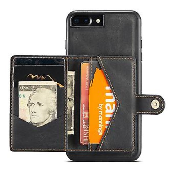 Magneettinen irrotettava suojakotelo iPhone 8 Plus & 7 Plus -puhelimille Black