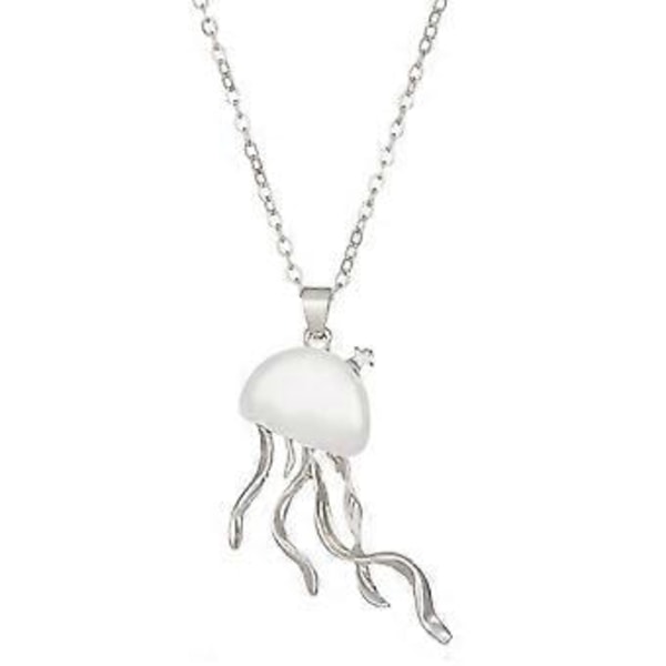 Ainutlaatuinen Meduusa Riipus Kaulakoru Himmeä Viimeistely Kaulaketju Söpö Cool Tyttö Säädettävä Solisluuketju Korut Naisille White K