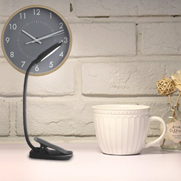 Läslampa, LED Läslampa Klämlampa USB Uppladdningsbar, 360