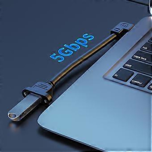 USB3.0 Hurtig Overførselsforlængerkabel Med Panelmontering 5Gbps USB 3.0 Han til Hun Adapterledning til Industriel Computer 2m down