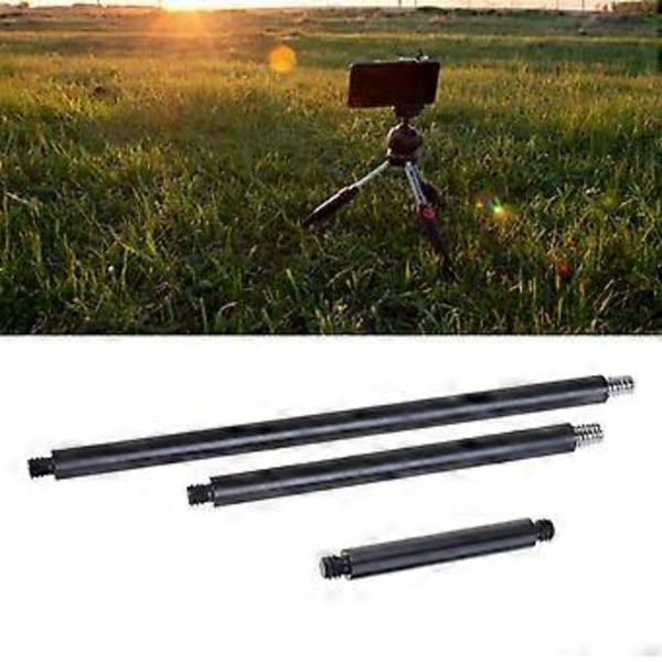 1/4\" Kamerastativ Förlängningsstång Aluminiumlegering Stolpar för DSLR-rörelsekameror Utomhus Camping Lamphållare 150mm
