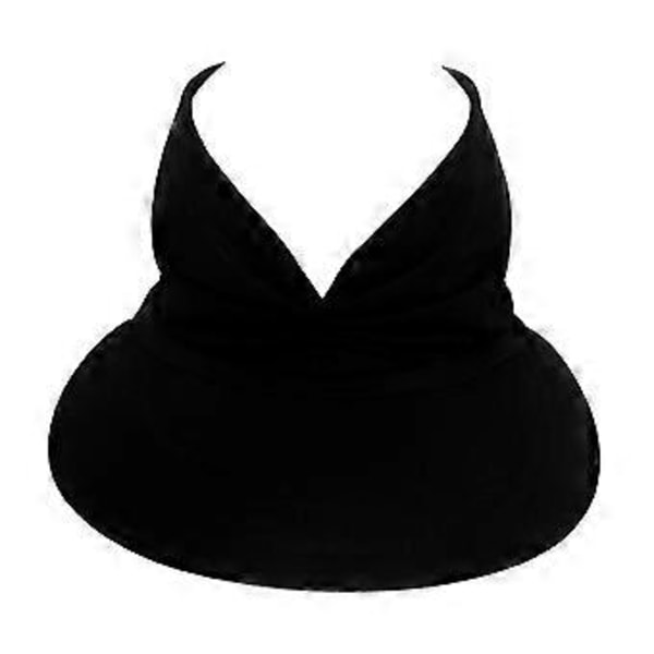 Dame Visir Hul Top Casual Hatte Kasketter til udendørs Strand Camping Vandring (Sort)