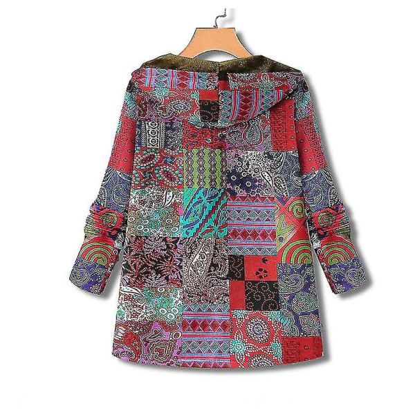 Patchwork Jakke Farverig Hippie Pixie Psytrance Festival Unisex Bøhmisk Frakke.S. S