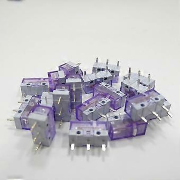 Mus Mikro Brytere Original Huano 3 Pins 120 Millioner Klikk Levetid Mikro Brytere Sølv Legering Kontakter 2 Stykker Drue Lilla Grape Purple