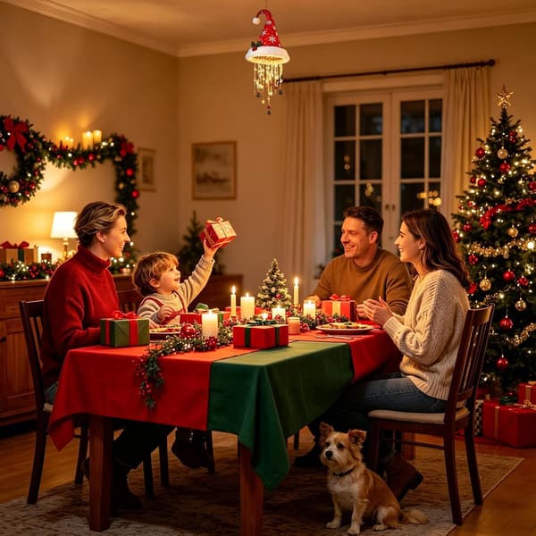 Julhattsbelysning, dekorativ hattformad ljuskrona, dekorativ julbelysning, stil B B