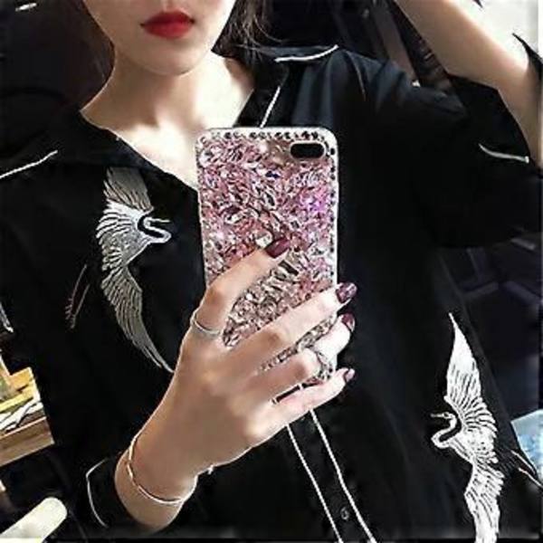 Bling Diamant Skal Kompatibel Samsung S21 Plus / S30 Plus, Glittrande Kristall Strass Glänsande Glitter Helt Klara Stenar Baksida Skal - Klar P B