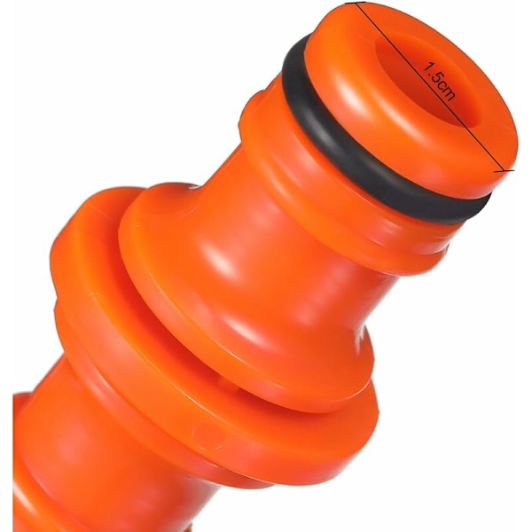 6 stk. dobbelt haneslangekobling slangefittings til at forbinde haveslange