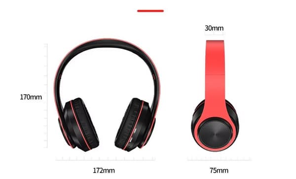 Bluetooth-hovedtelefoner over ear, foldbare, lette headset med dyb bas, HiFi-stereolyd til rejser, arbejde, bærbar pc, mobiltelefon