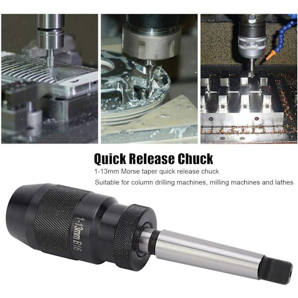 Nyckellös borrchuck, snabbspänningschuck MT2-B16 Morse-kona