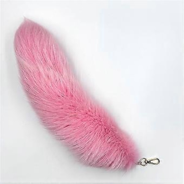 Stilren Väskhänge Djursvansform Mobilskalsdekoration Mode Nyckelring Mjuk Unisex Nyckelringar Färgglada Nyckelhängen Rosa Pink