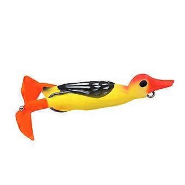 Ankfiskedrag Fiskekrokar Tillbehör Swimbait Utrustning Flipper Trollingdrag Fiskedrag för Bass Gös Rödfisk (Gul) Yellow